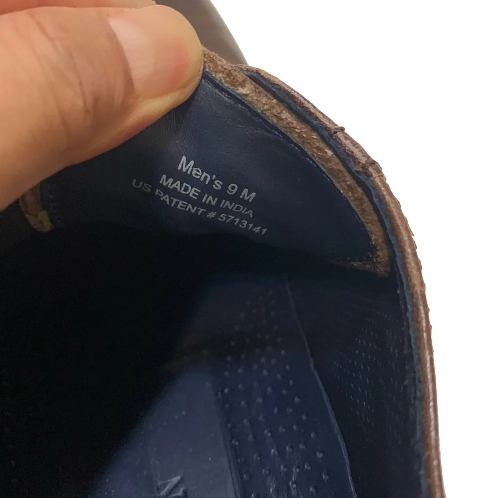 9 / Cole Haan Brown Oxfords with Orange Laces